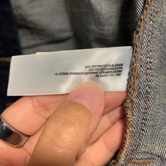 Old Navy Womens Dark Wash Long Sleeve Western Boho Denim Jacket S Essential - Picture 4 of 5